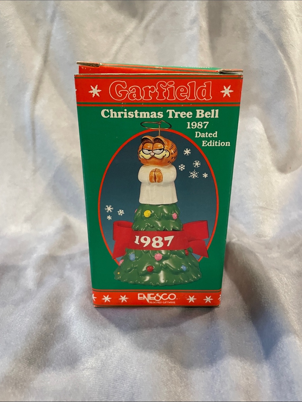 Enesco Garfield 1987 Christmas Tree Bell